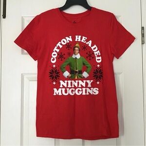 ELF Cotton Headed Ninny Muggins Red Graphic Tee